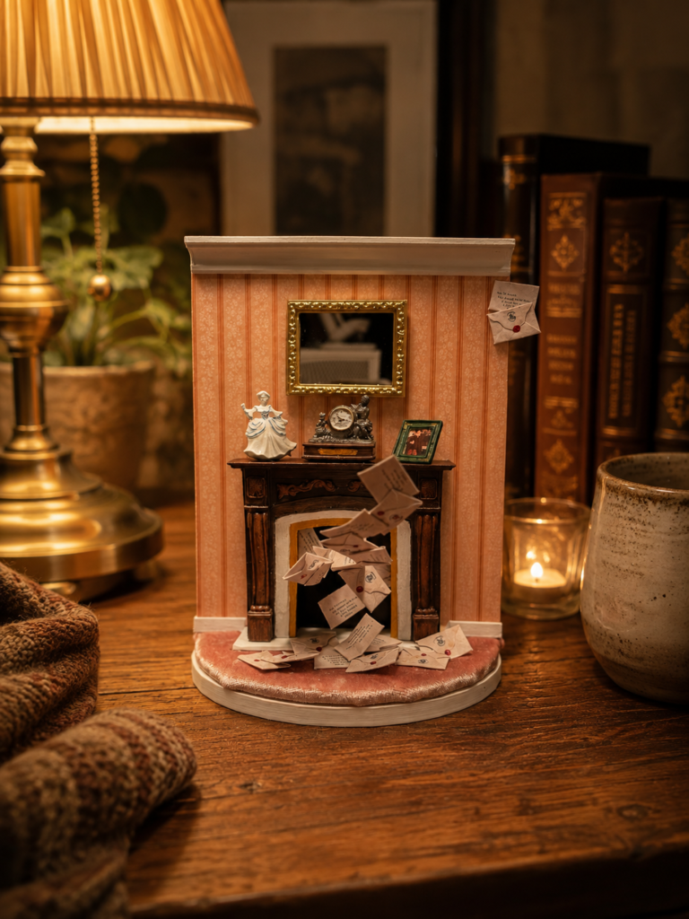 Letter Scene - Miniature Fireplace Decor