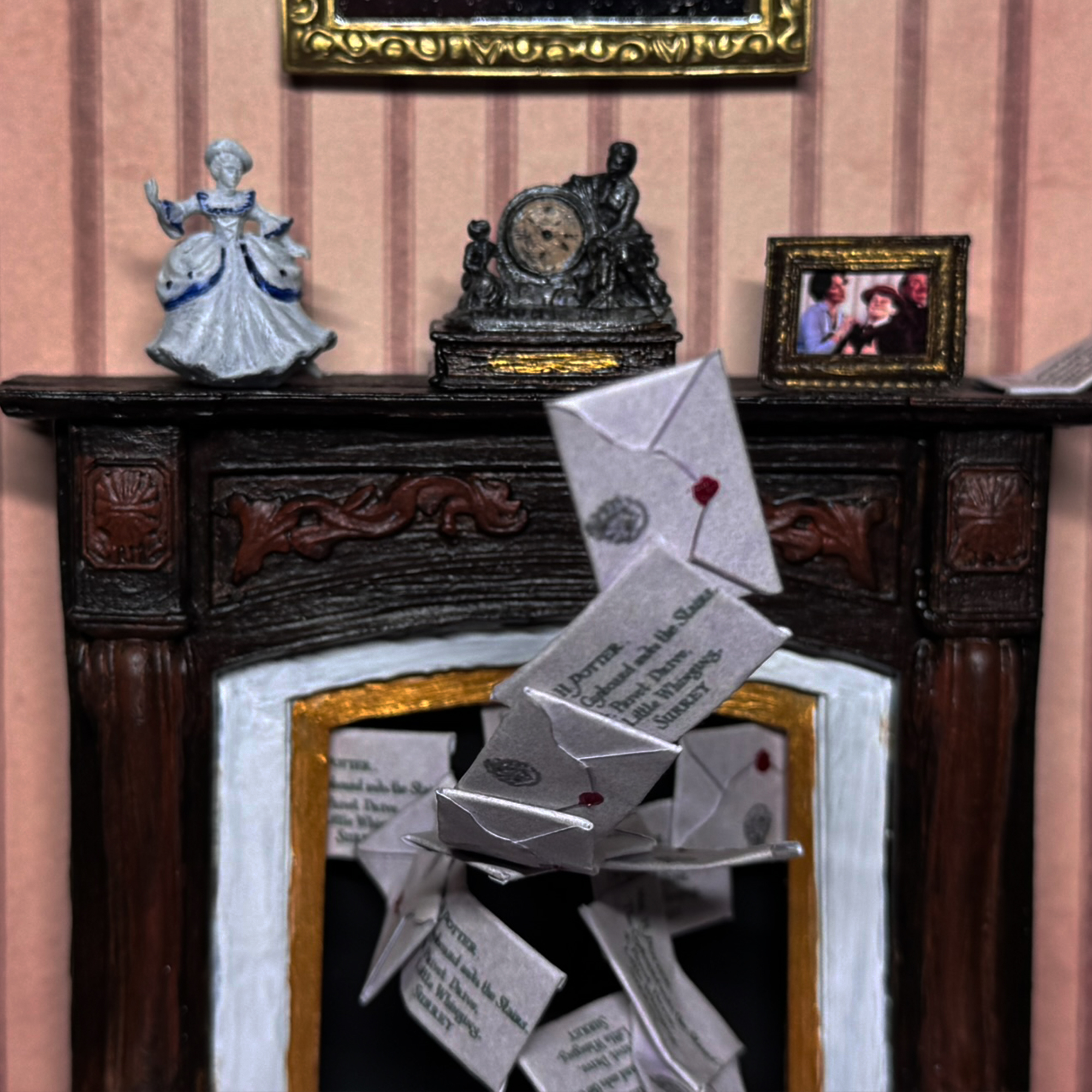 Letter Scene - Miniature Fireplace Decor - Image 2
