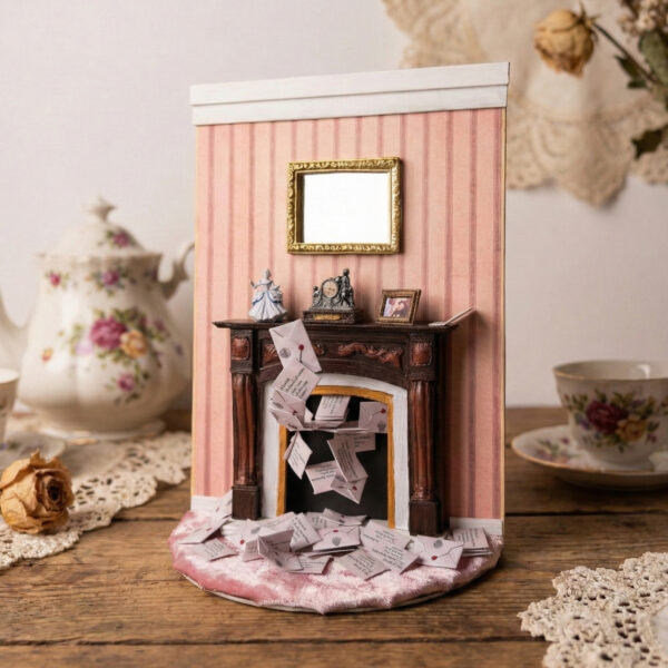 Letter Scene - Miniature Fireplace Decor