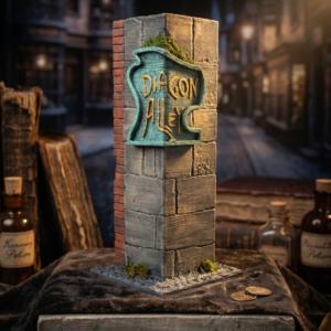 Hidden Alley Stone Street Sign Pillar