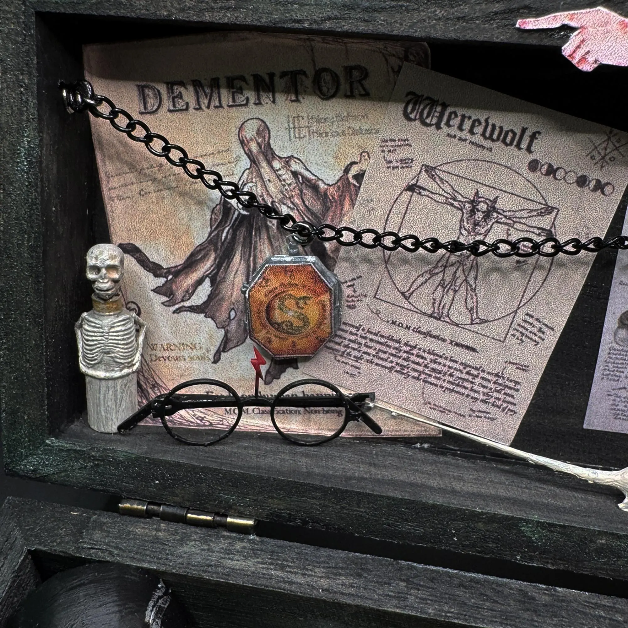 Ancient Wizard's Legacy Box - Dark Arts Inspired Relic Replicas - Hidden Soul Fragments Display Set - Image 3