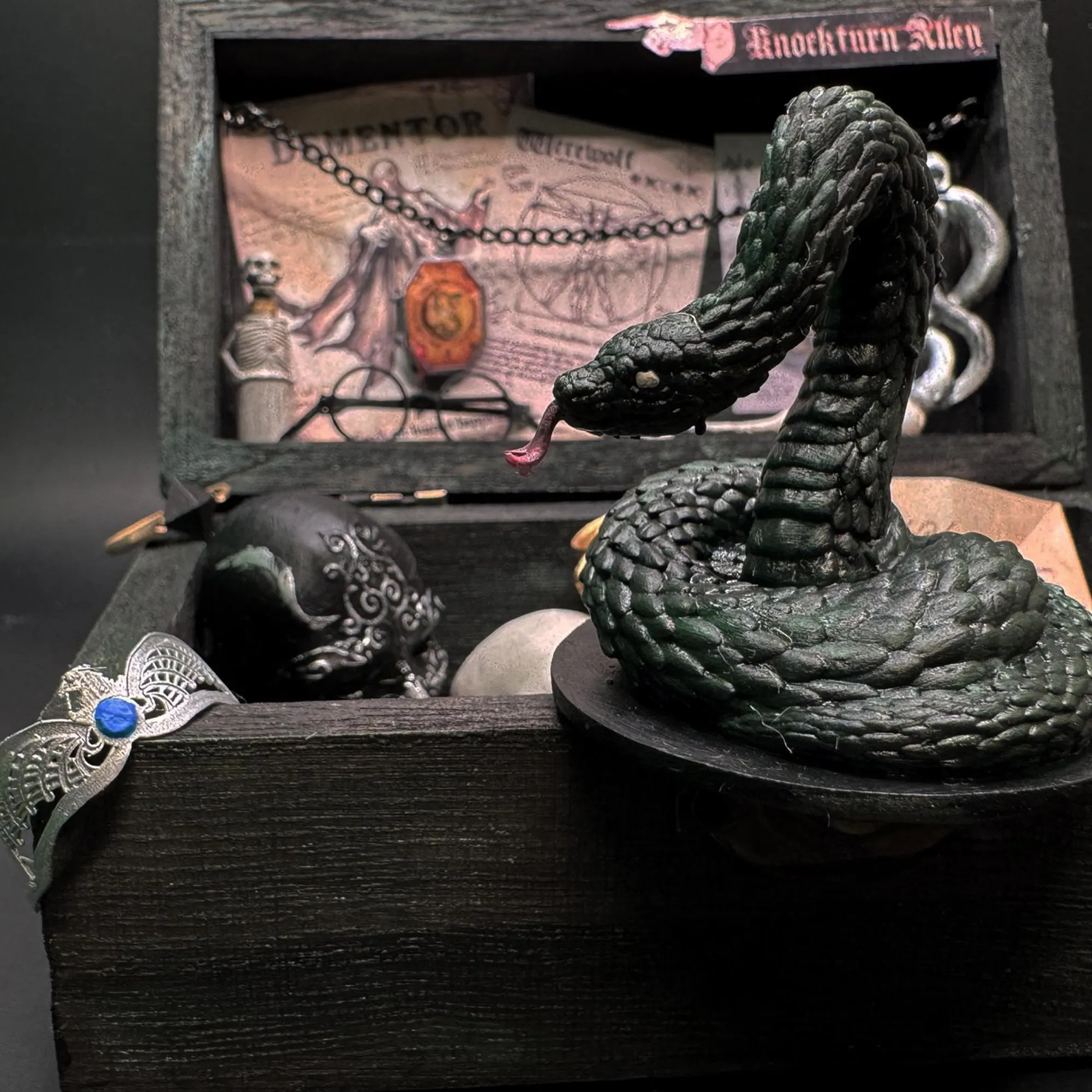 Ancient Wizard's Legacy Box - Dark Arts Inspired Relic Replicas - Hidden Soul Fragments Display Set - Image 4