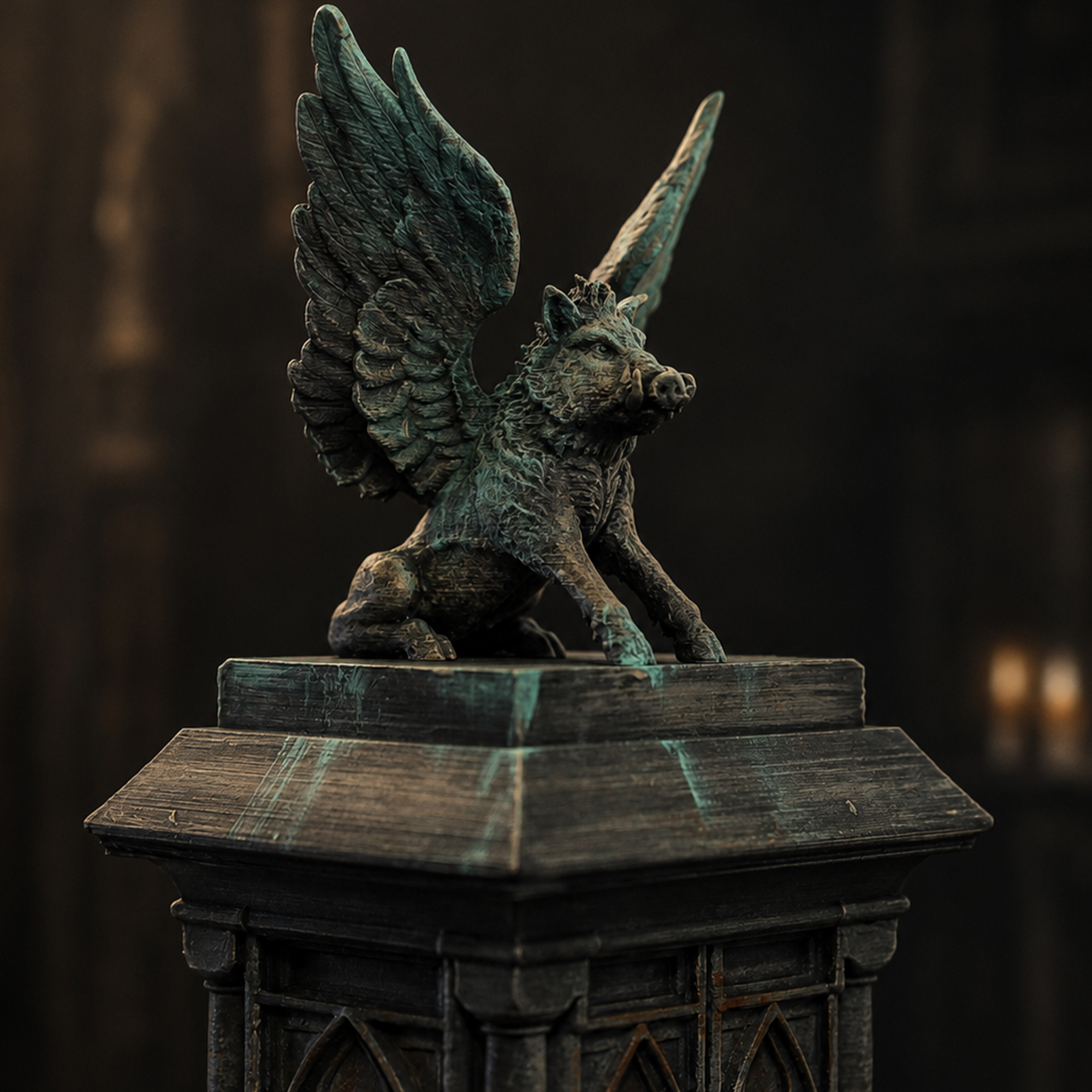 Winged Boar Statue - Image 3