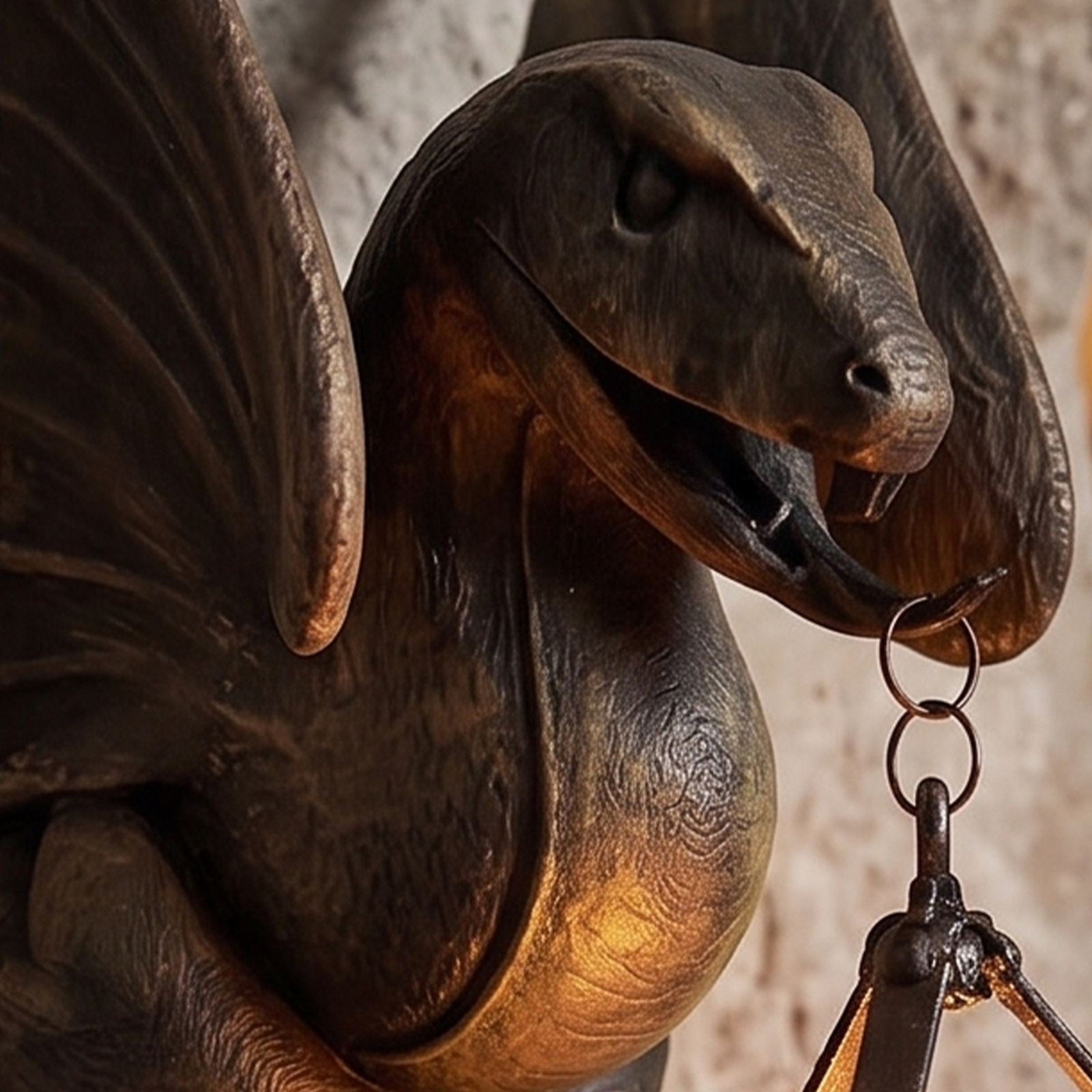 Snake Gargoyle Wall Sconce - Image 2